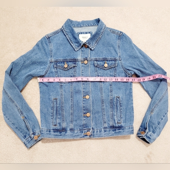 Forever 21 Womens Denim Jean Trucker Jacket Size Small Blue Classic 100% Cotton - Picture 9 of 12